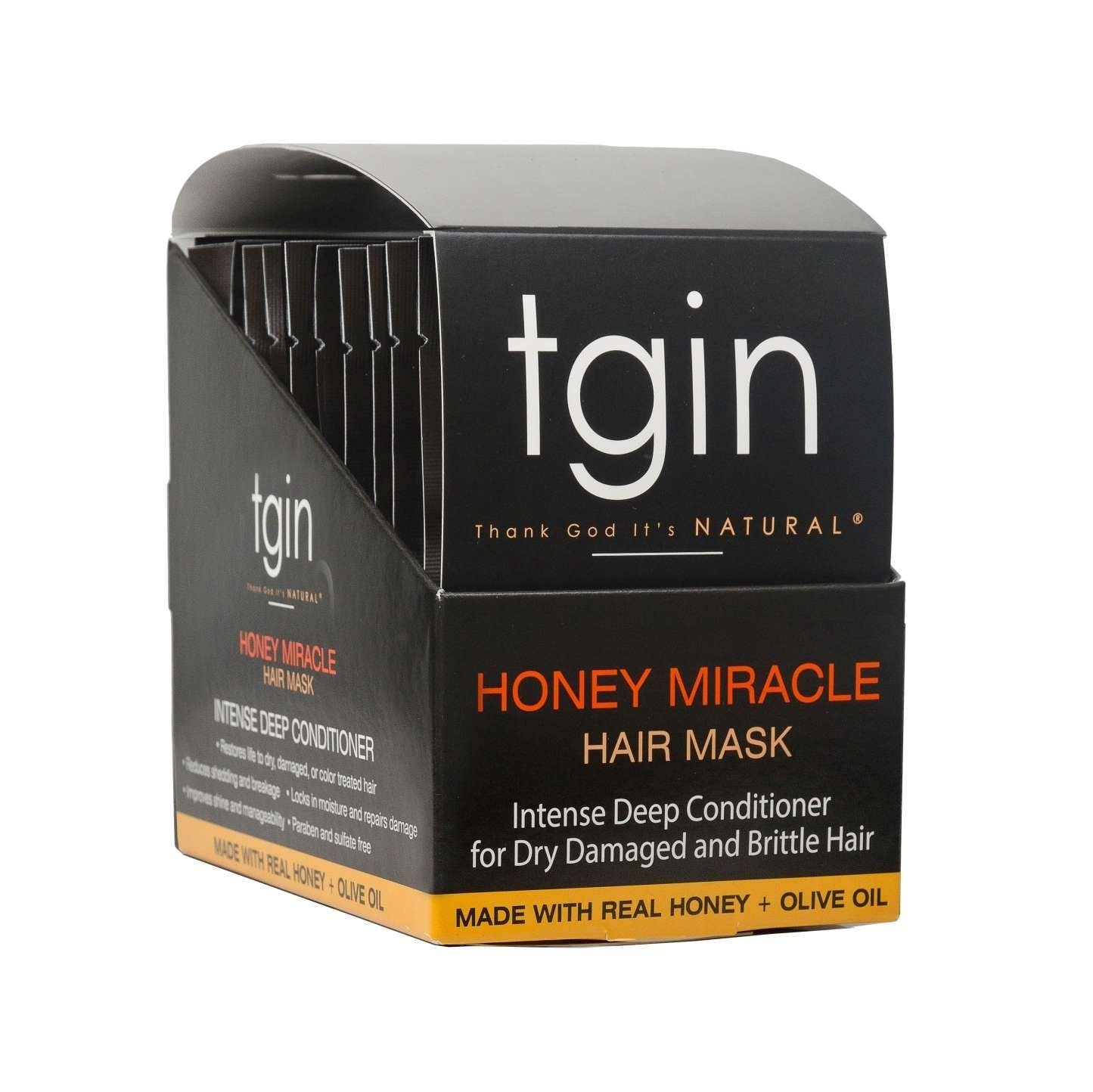 Mascarilla para el cabello Tgin Honey Miracle - Paquete de 1.75 oz