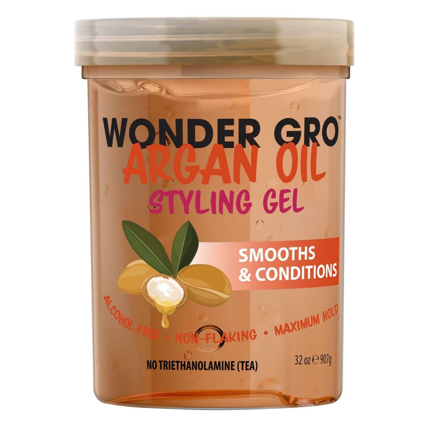 Gel para peinar el cabello con aceite de argán Wonder Gro