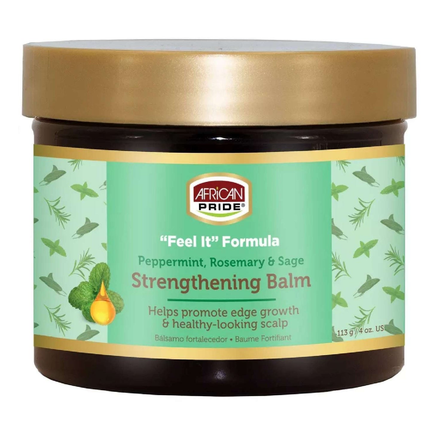 African Pride Feel It Peppermint/Rosemary Balm