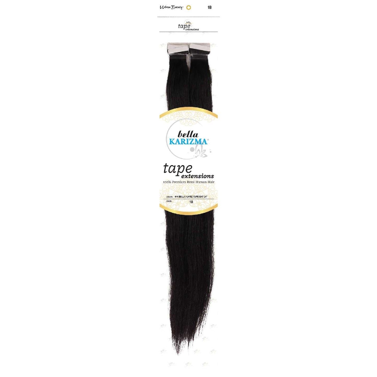 Human Hair Bella Karizma Tape Hair Extension 24 Inch 1B