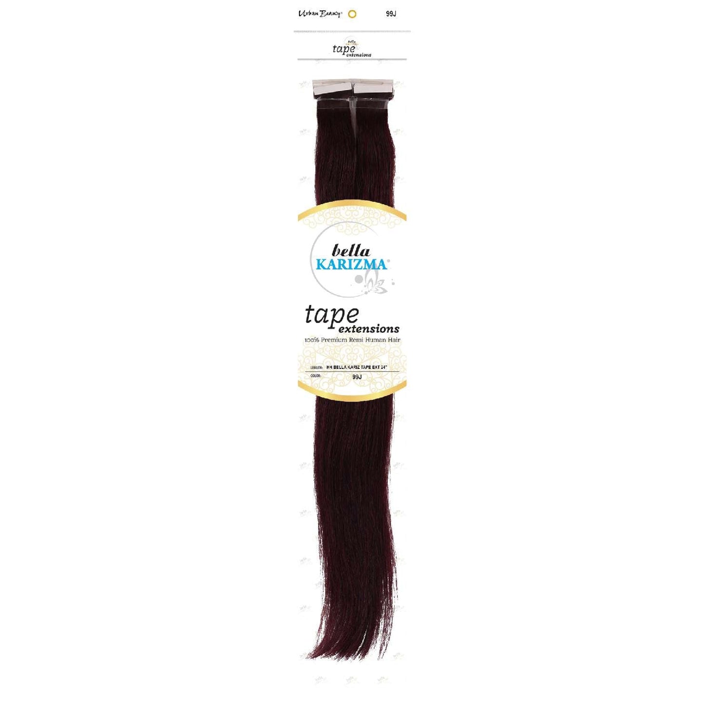 Human Hair Bella Karizma Tape Hair Extension 24 Inch 99J