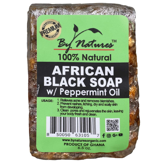 By Natures Premium Af.Blk Soap Peppermint