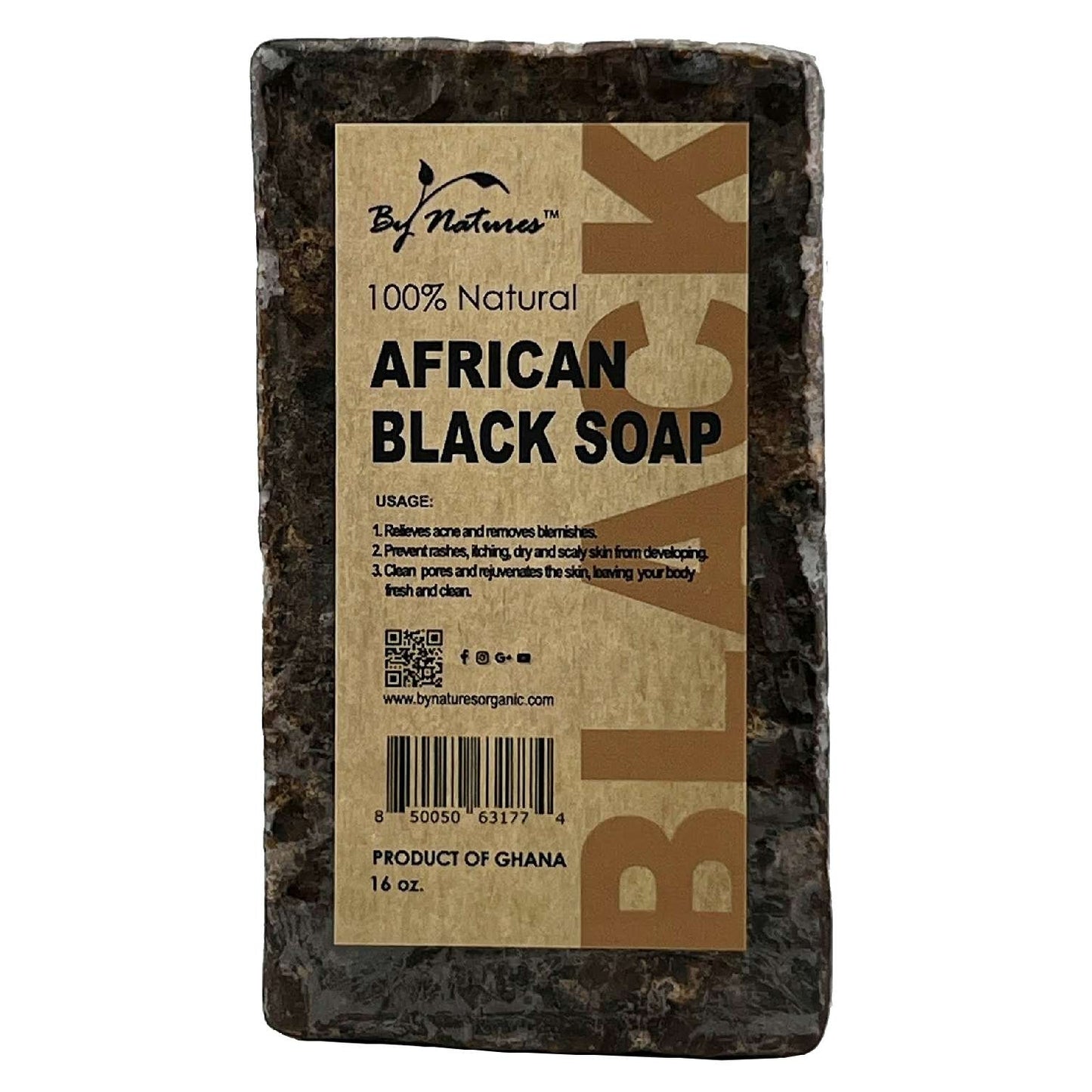 By Natures 100% Natural African Black Soap