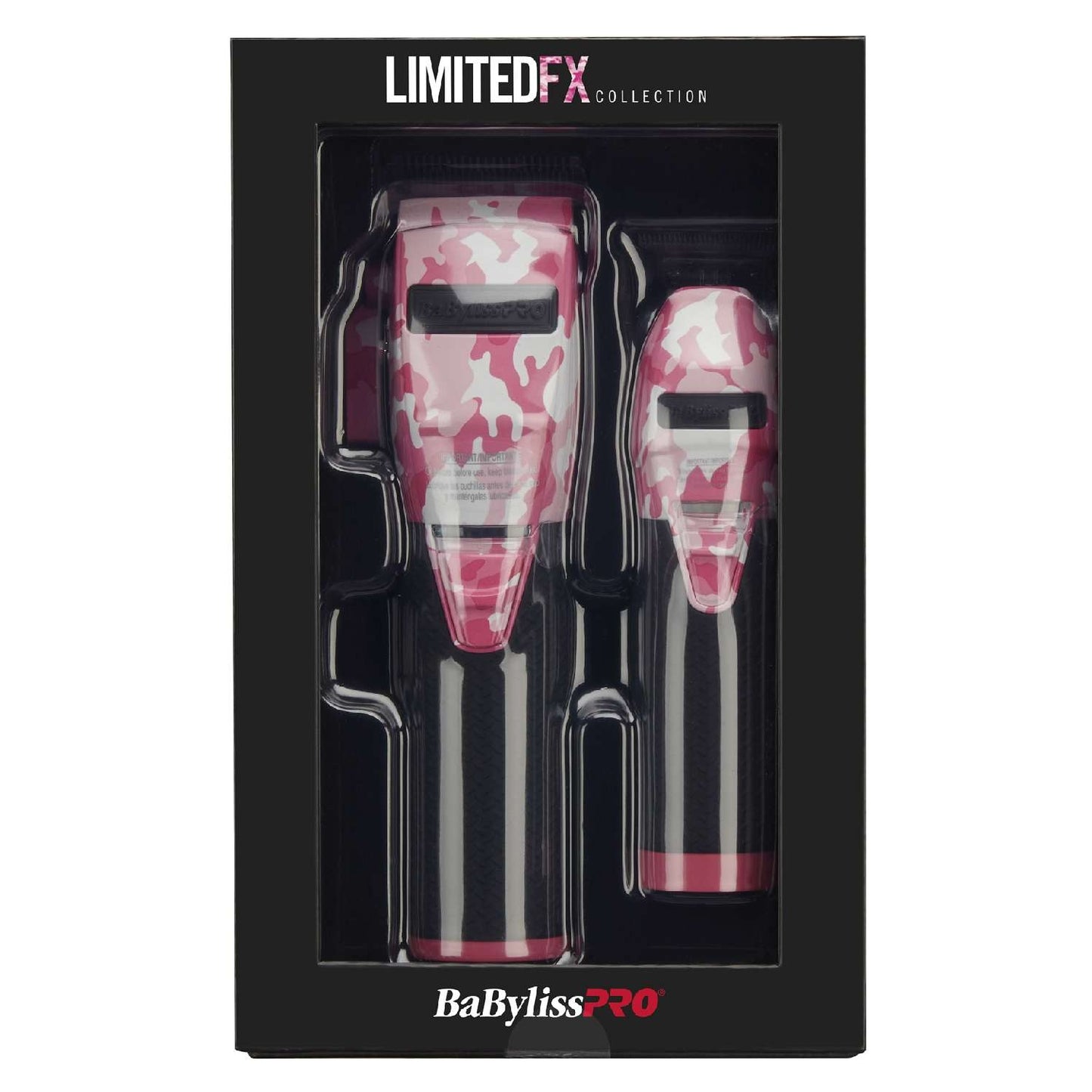 Babylisspro Limitedfx Pink Camo Metal Lithium Clipper And Trimmer Prepack