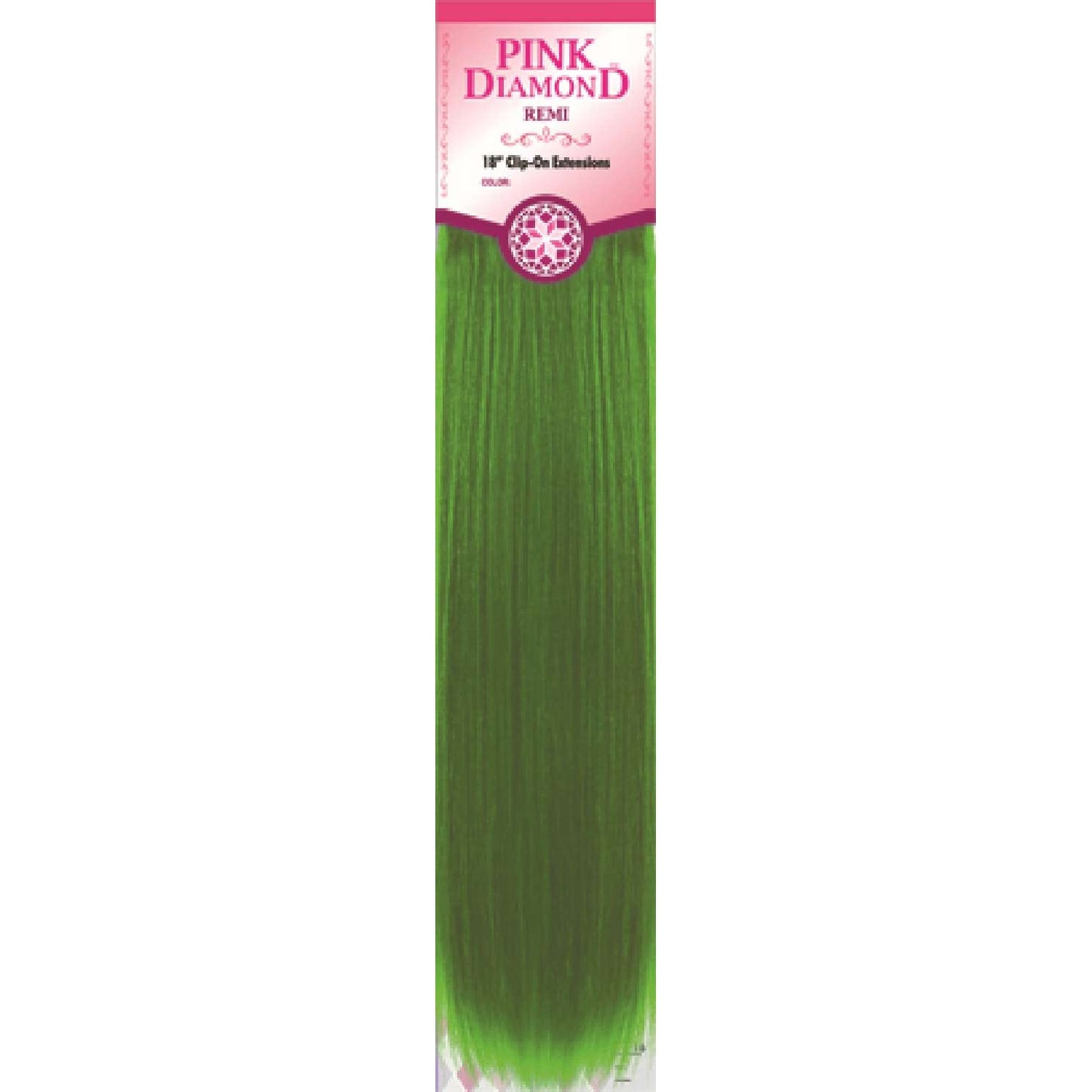 Pink Diamond - Remi Human Hair Clip On 18 Inch Green