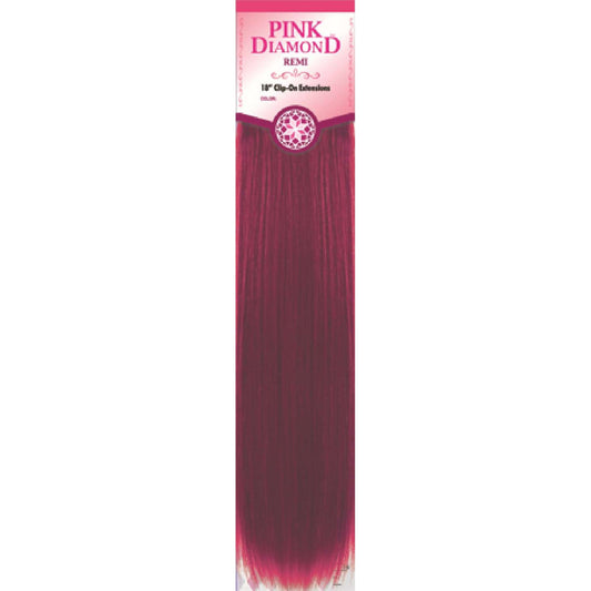 Pink Diamond - Remi Human Hair Clip On 18 Inch Red