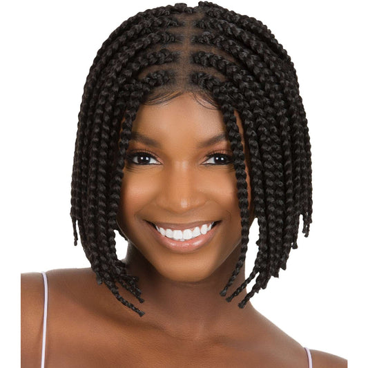 Queen B Lace Wig Qlw317 Box Braid Bob 10Inch-#1