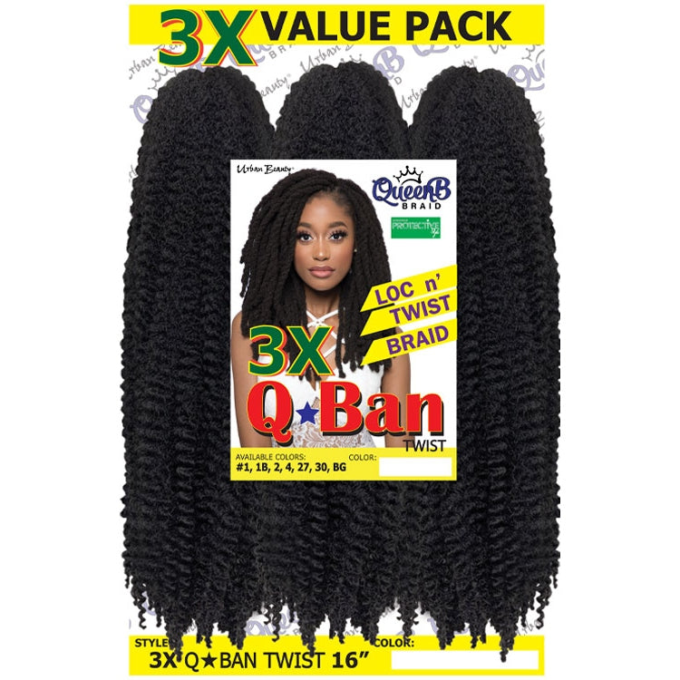 Synthetic Queen B 3X Q-Ban Twist Color #1