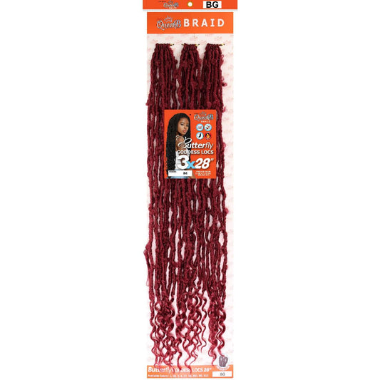 Urban Beauty Queen B Braid Synthetic Butterfly Goddess Locs 3X Value Pack 28 Inch Color Bg