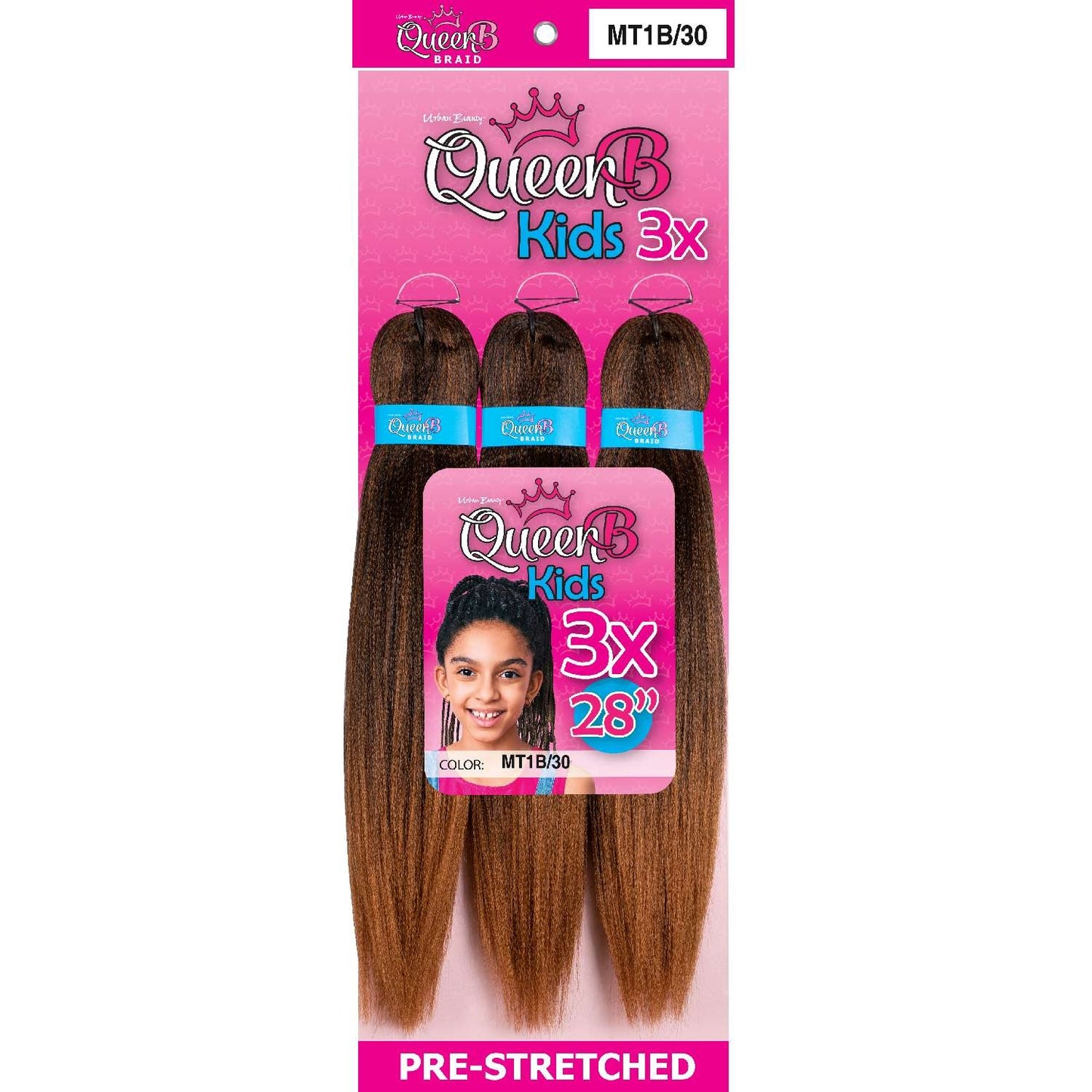 Urban Beauty Queen B Braids Synthetic Pre-Stretched 28 Inch Color Mt1B/30