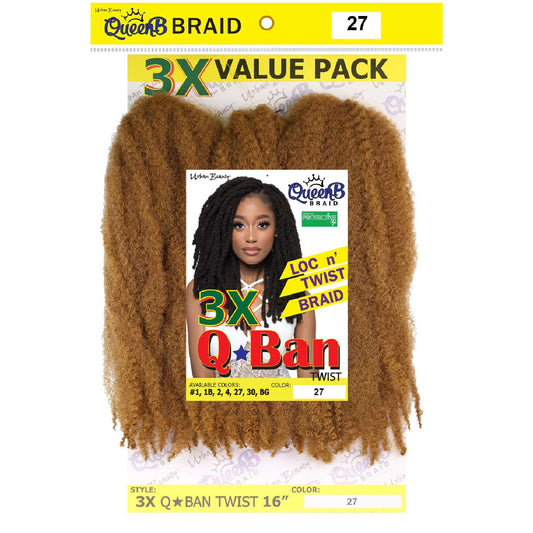 Synthetic Queen B 3X Q-Ban Twist Color #27