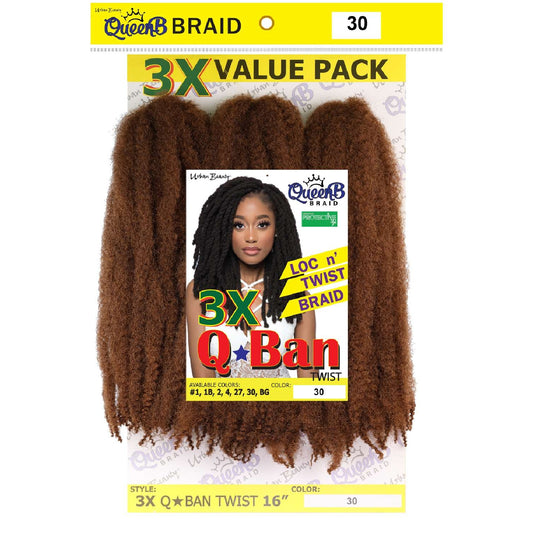 Synthetic Queen B 3X Q-Ban Twist Color #30