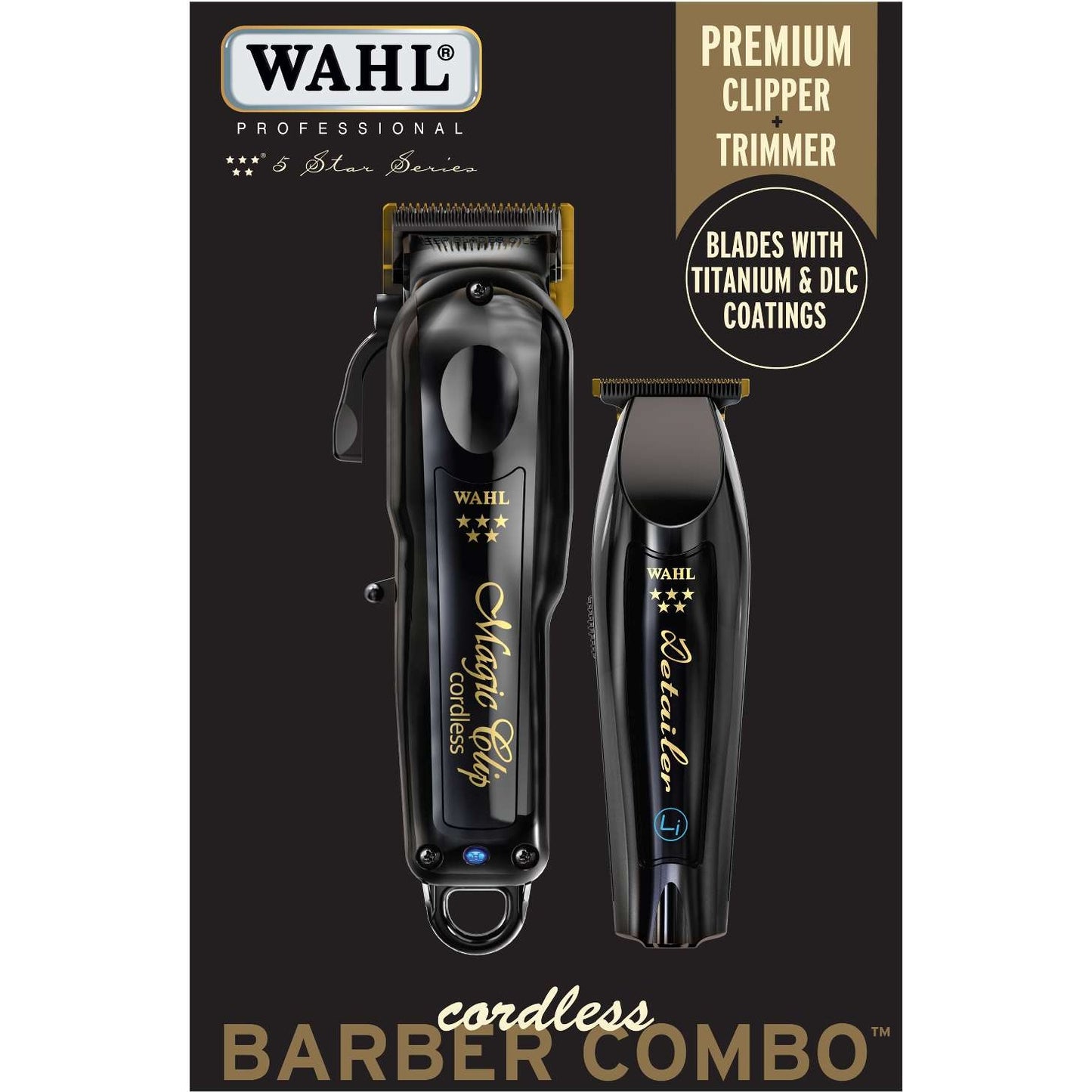 Wahl 5-Star Cordless Combo Cordless Magic Clip And Cordless Detailer Li