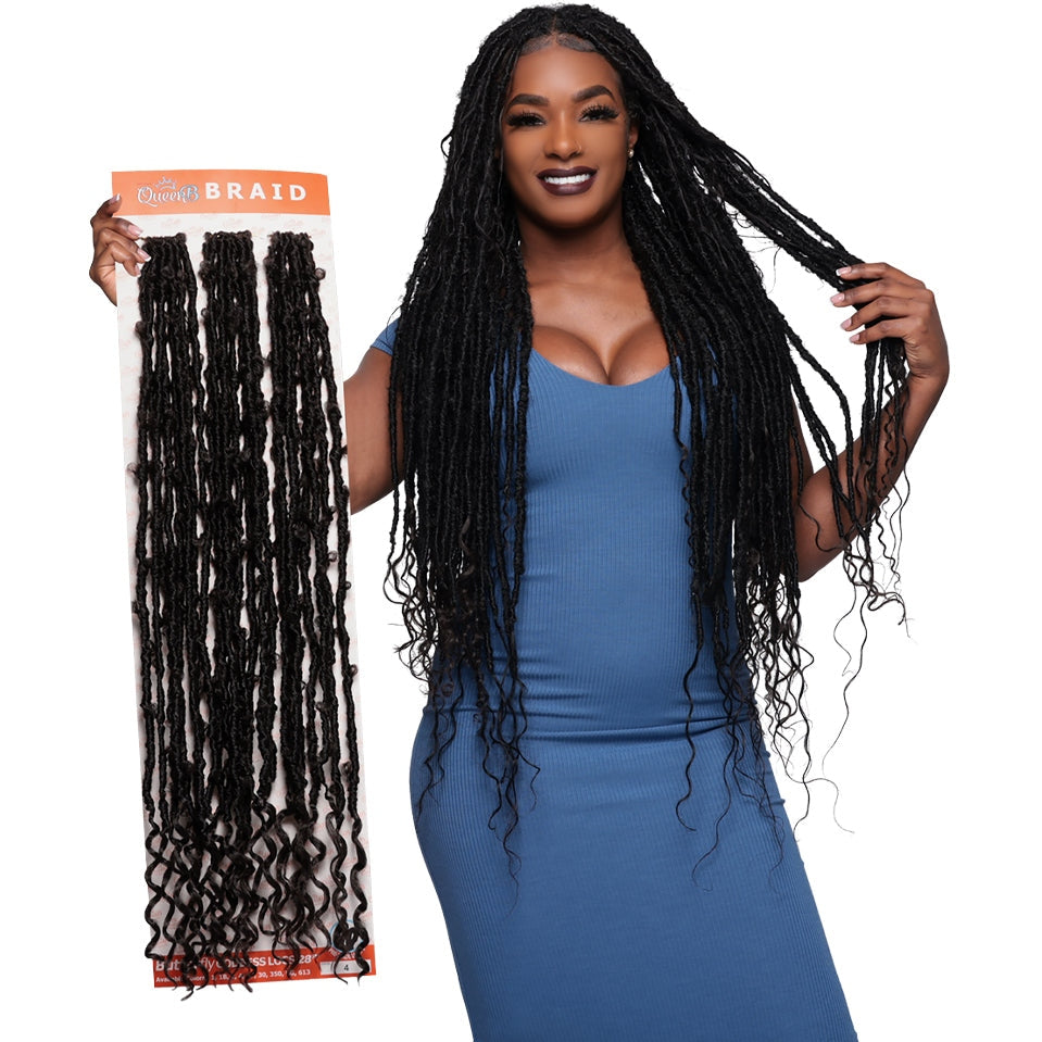 Urban Beauty Queen B Braid Synthetic Butterfly Goddess Locs 3X Value Pack 28 Inch Color 4