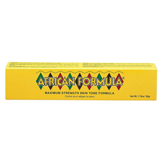 Crema para tono de piel de fórmula africana, caja amarilla, 1.76 oz
