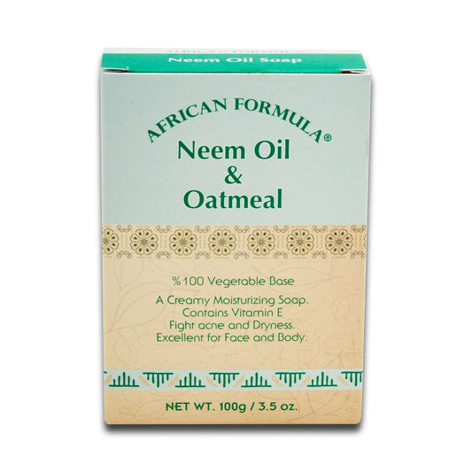 Jabón de avena con aceite de neem de fórmula africana, 3.5 oz
