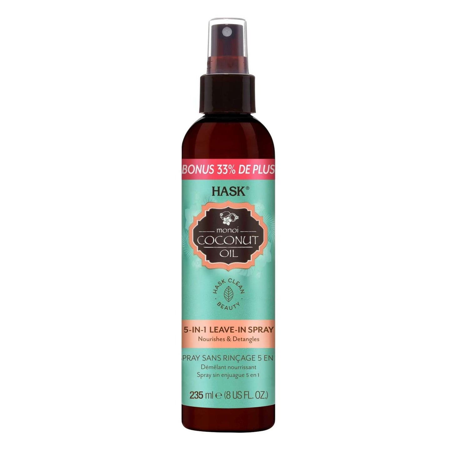 Hask Leave In Spray 5In1 Coconut Bonus 8 Oz