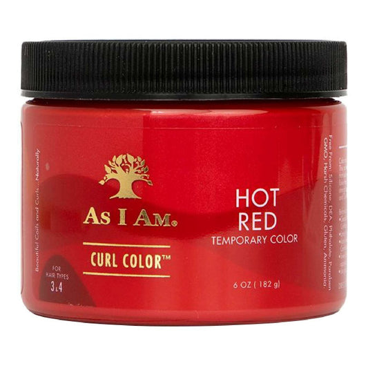 As I Am Curl Color Temporal Rojo Caliente 6 Oz