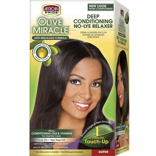African Pride Olive Miracle No-Lye Relaxer 1 Application Super Kit