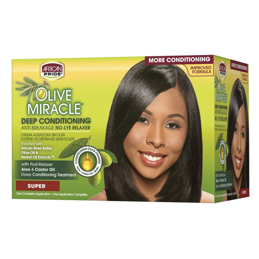African Pride Olive Miracle No-Lye Relaxer Super Kit