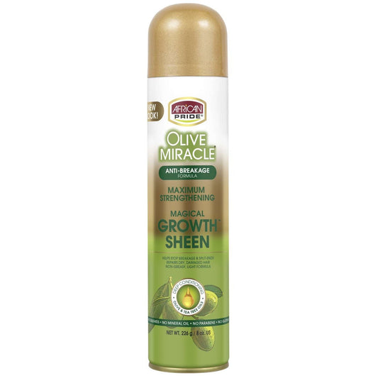 African Pride Olive Miracle Growth Sheen Spray 8 Oz