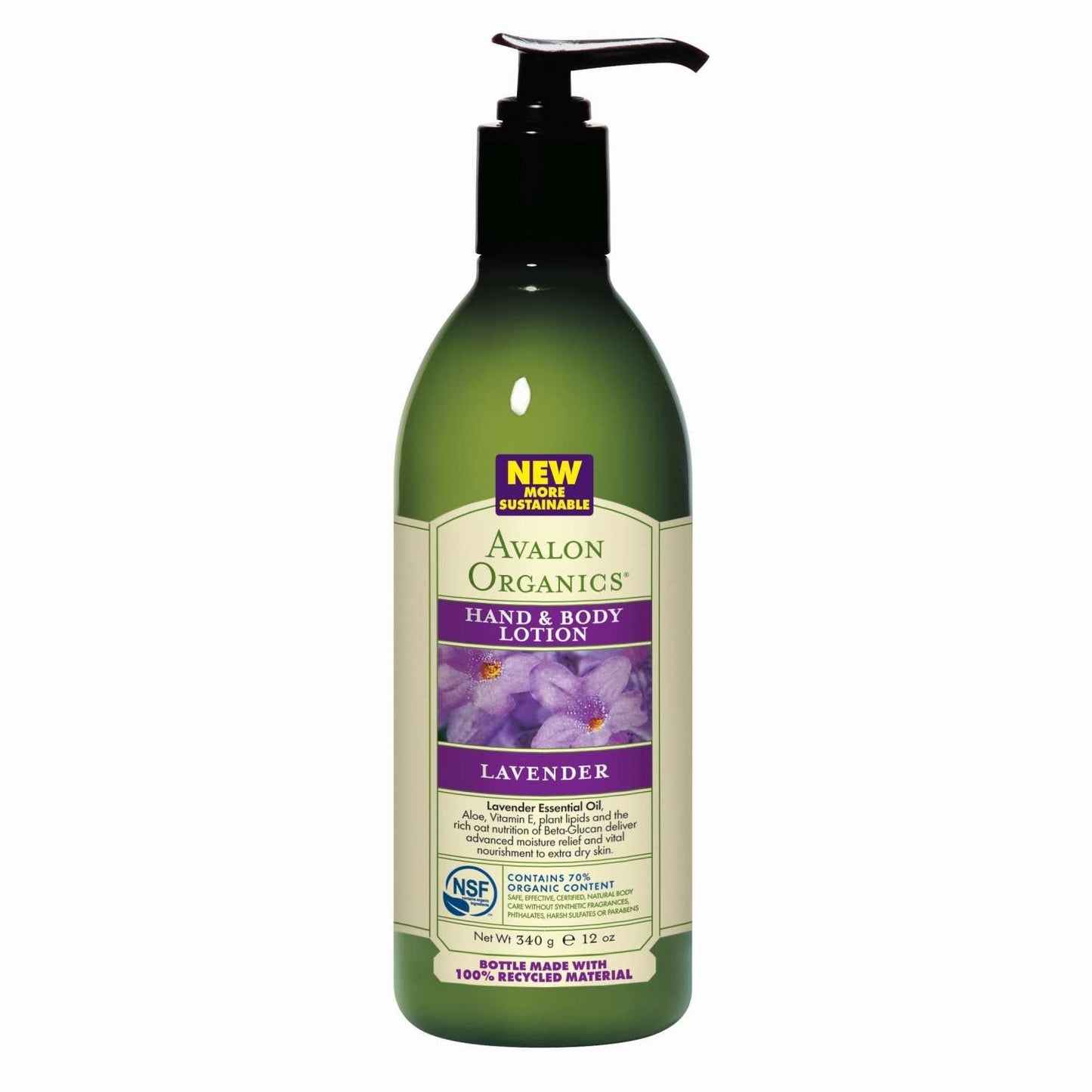 Avalon Organics Lavender Hand Body Lotion 12 Oz