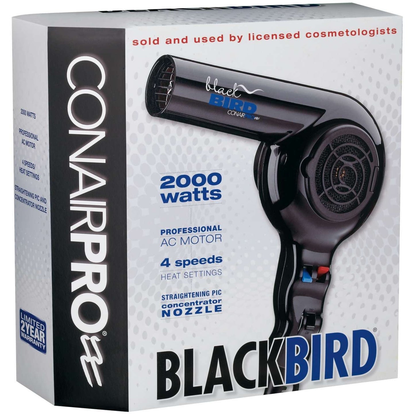 Secador Con Empuñadura De Pistola Conairpro Black Bird 2000W