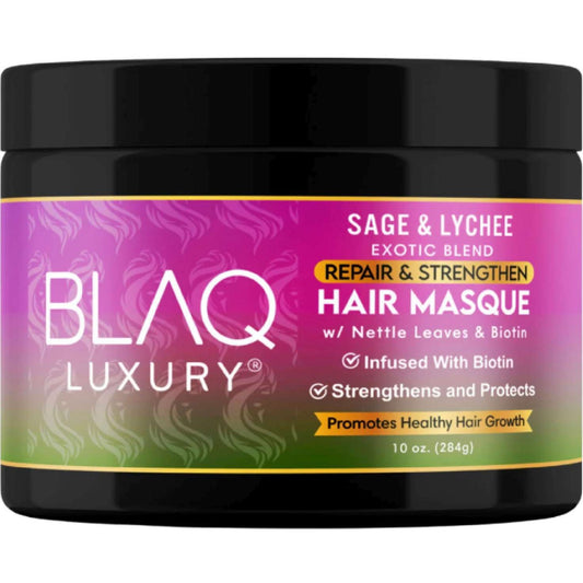 Blaq Luxury Sage and Lyche Mascarilla para el cabello 10 Oz