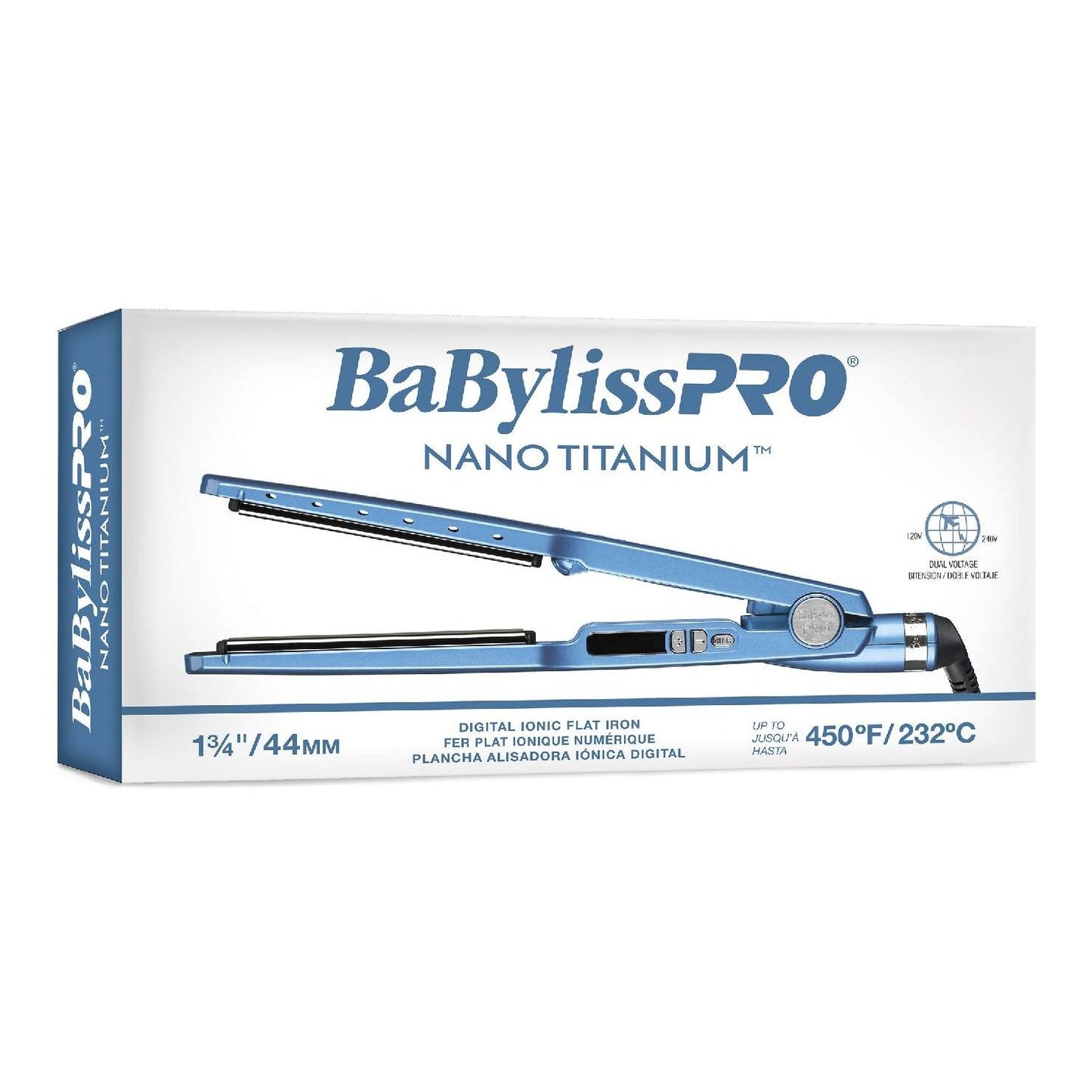 Plancha de pelo iónica Babylisspro Nano Titanium 1 34 pulgadas