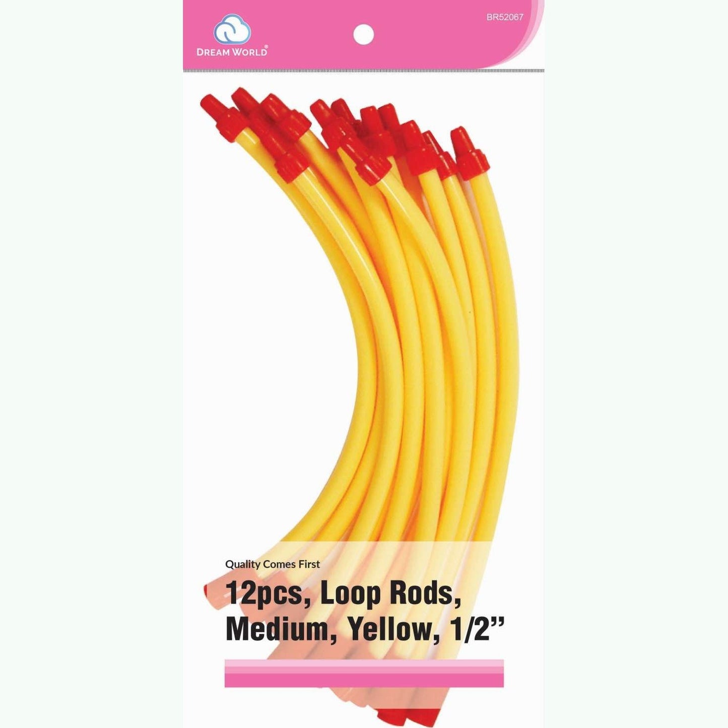 Brittny Loop Rods-Yellow 12 Count  Medium