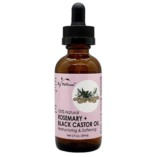 By Natures 100% Natural Rosemary  Black Castor Oil 2 Oz