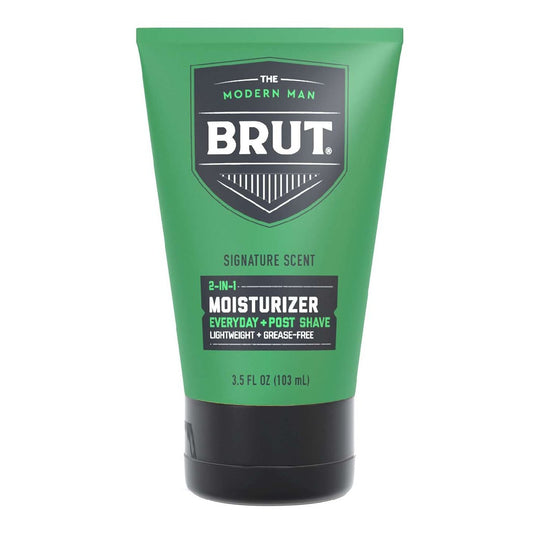 Brut Classic Hidratante 2 en 1 para rostro en todas partes y después del afeitado, 3.5 oz