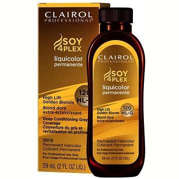 Clairol Professional Soy4Plex Liquicolor Color permanente para el cabello 12Ghl-G Rubio dorado de alta elevación 2.0 onzas líquidas