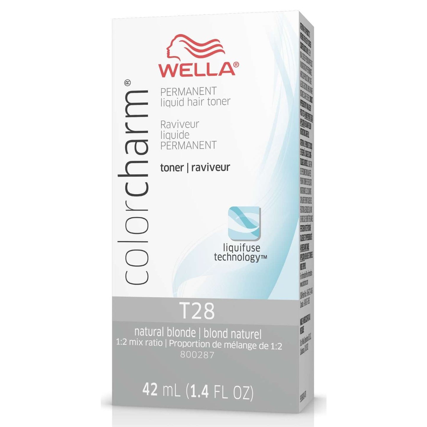 Wella Colorcharm Tónico líquido permanente para cabello T28 Rubio natural 1.4 onzas líquidas