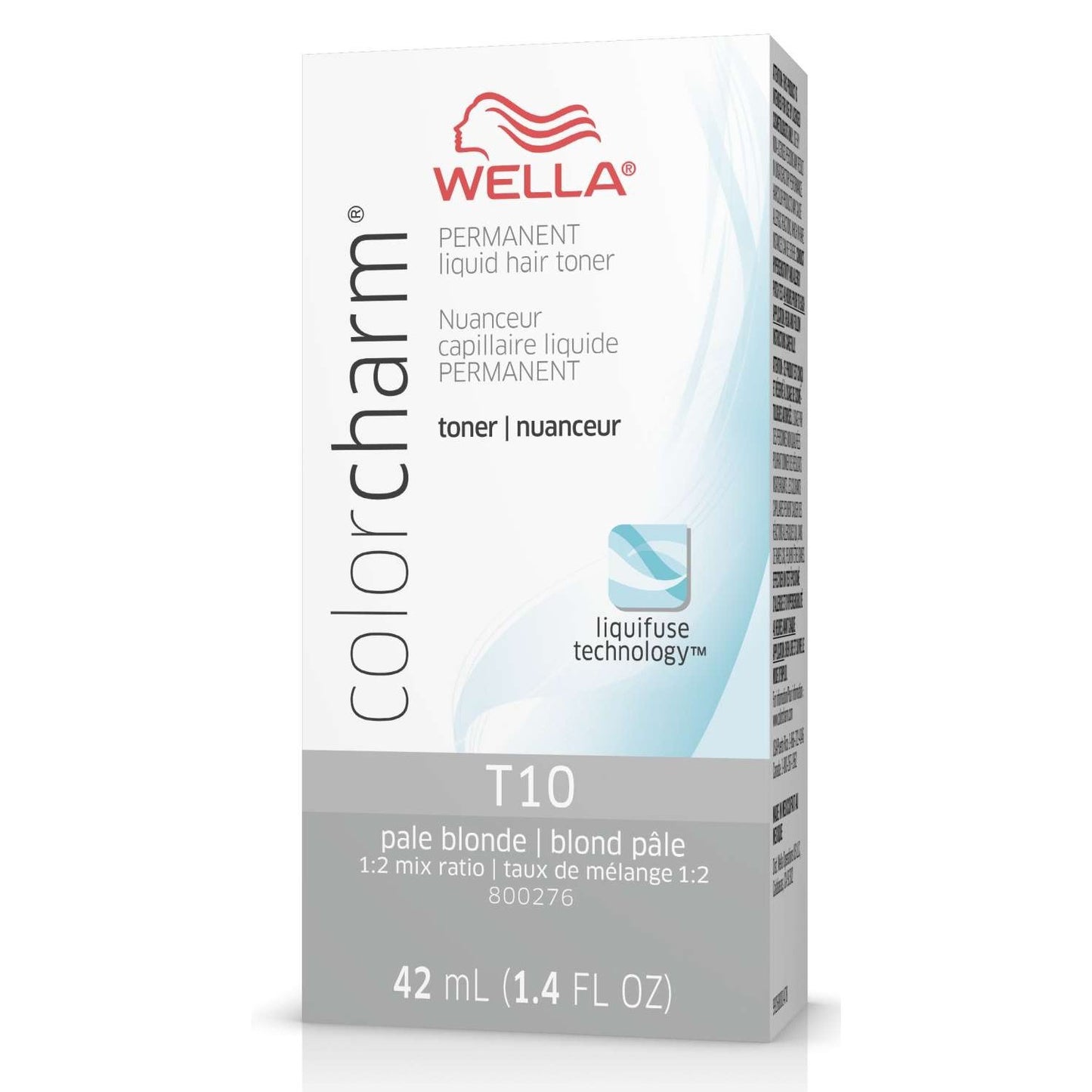 Wella Colorcharm Tónico líquido permanente para cabello T10 Rubio pálido 1.4 onzas líquidas