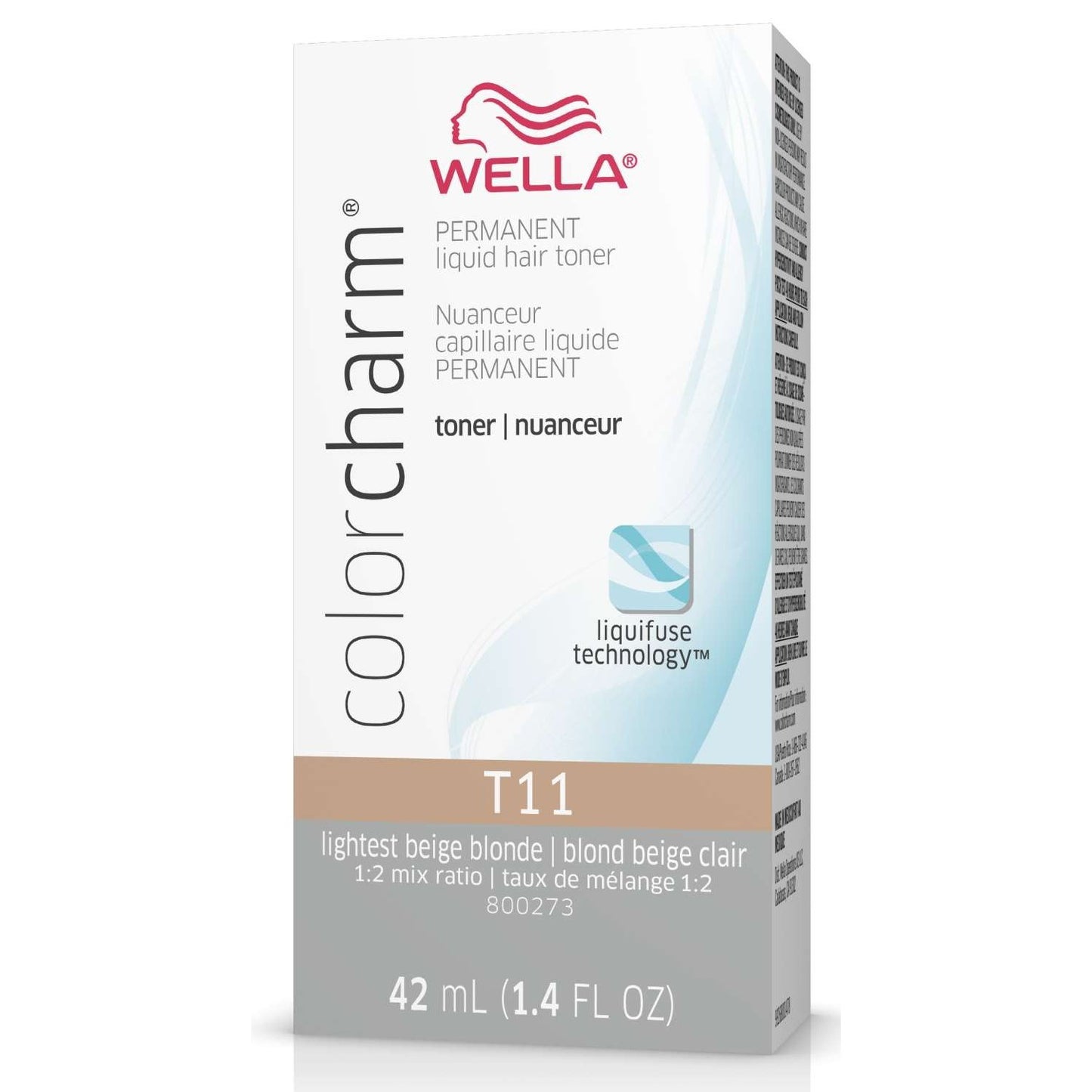 Wella Colorcharm Tónico Líquido Permanente para Cabello T11 Rubio Real 1.4 Fl Oz