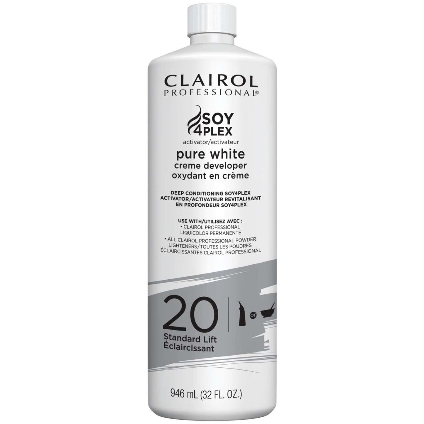 Clairol Pure White 20 Volumen Crema Desarrollador 32.0 Fl Oz