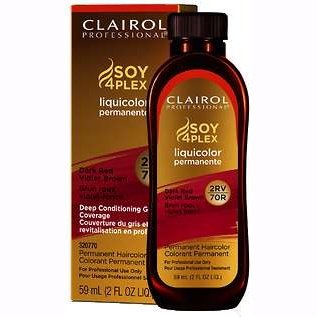 Clairol Professional Soy4Plex Liquicolor Color permanente para el cabello 2Rv70R Rojo oscuro Violeta Marrón 2.0 Fl Oz