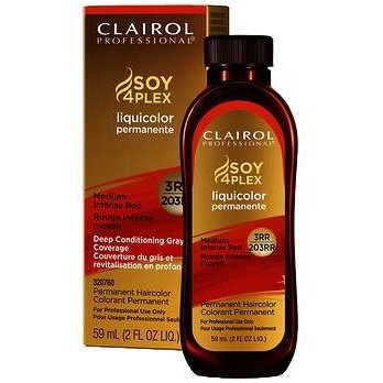 Clairol Professional Soy4Plex Liquicolor Color permanente para el cabello 3Rr203Rr rojo medio intenso 2.0 onzas líquidas