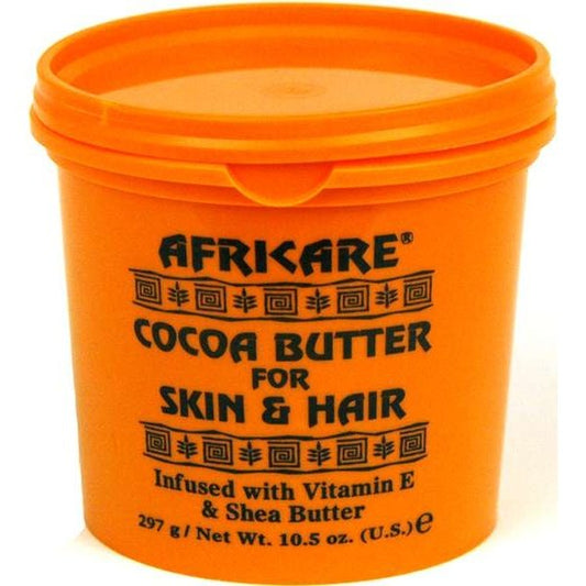 Manteca de cacao Africare para piel y cabello 10.5 oz