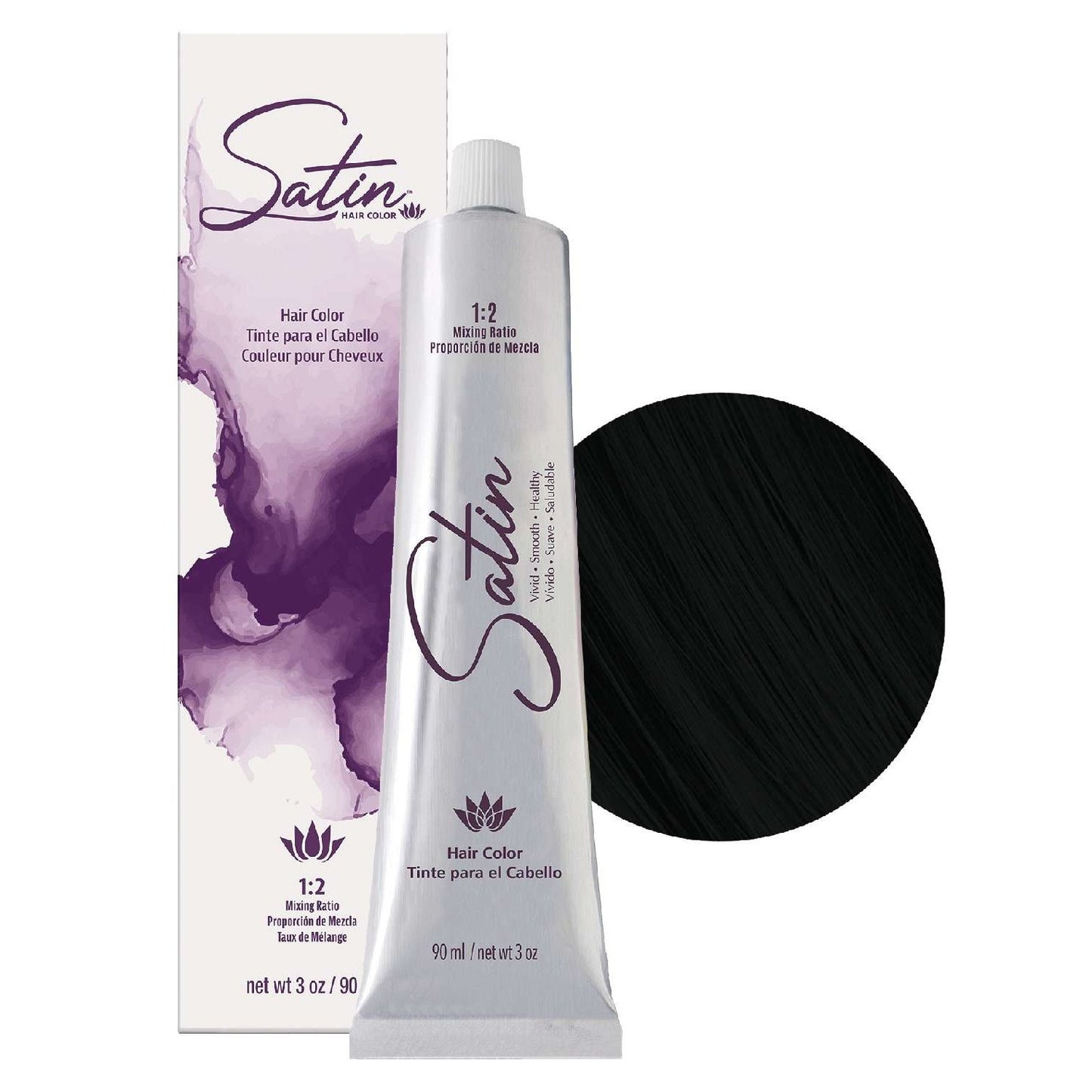 Satin Hair Color 1N Black 3 Oz