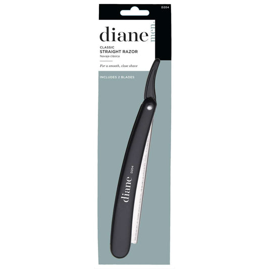 Diane Classic Straigth Razor With 2 Blades Black D204