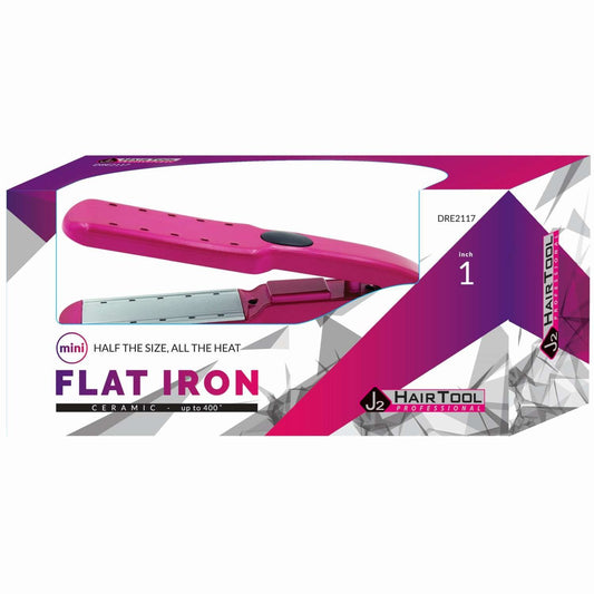 J2 Hair Tools Mini Flat Iron Hot Pink