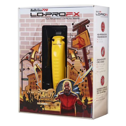 Babylisspro 4Barbers Limited Edition Influencer Andy Authentic Lo-Pro Fx Trimmer Yellow