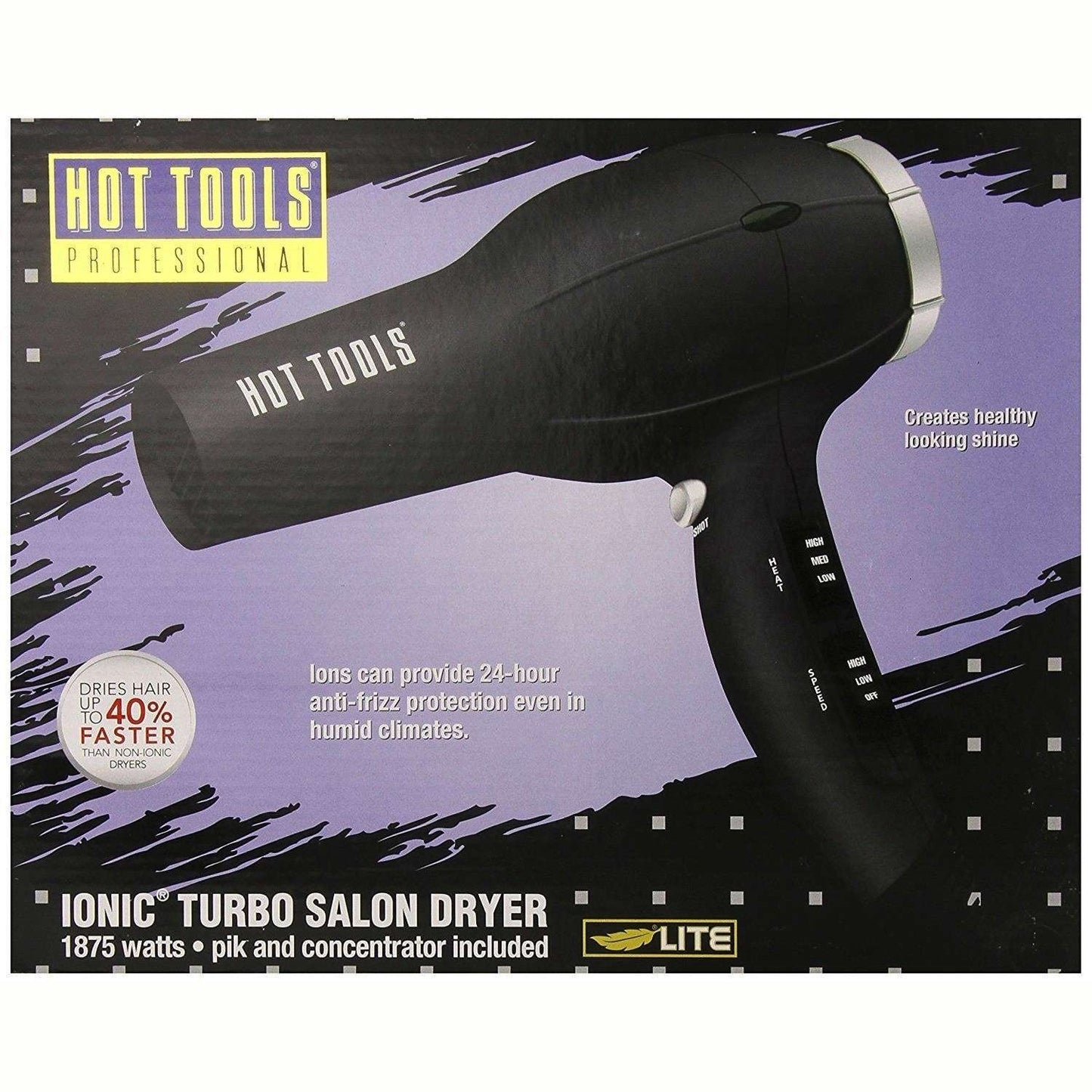 Hot Tools Secador Profesional Iónico Antiestático Negro 1875W