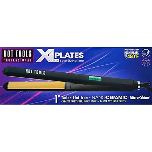 Hot Tools Nano Plancha alisadora extendida de 1 pulg.