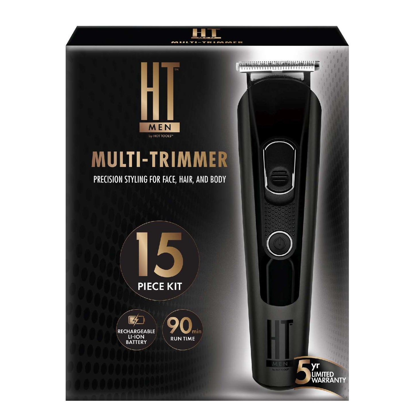 Hot Tools Kit de recortadora múltiple para hombre de 15 piezas