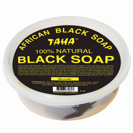 Taha Black Soap Lavender Tub 8 Oz