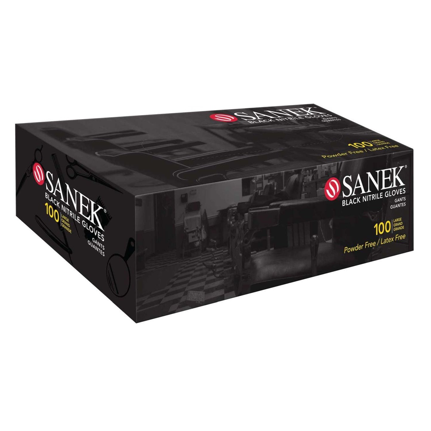 Sanek Black Nitrile Gloves Powder Free Extra Large