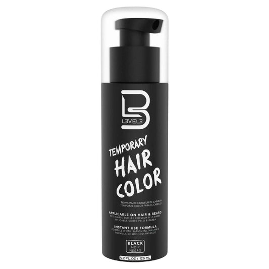 L3Vel3 Color de Barba Temporal Negro 4.2 Oz